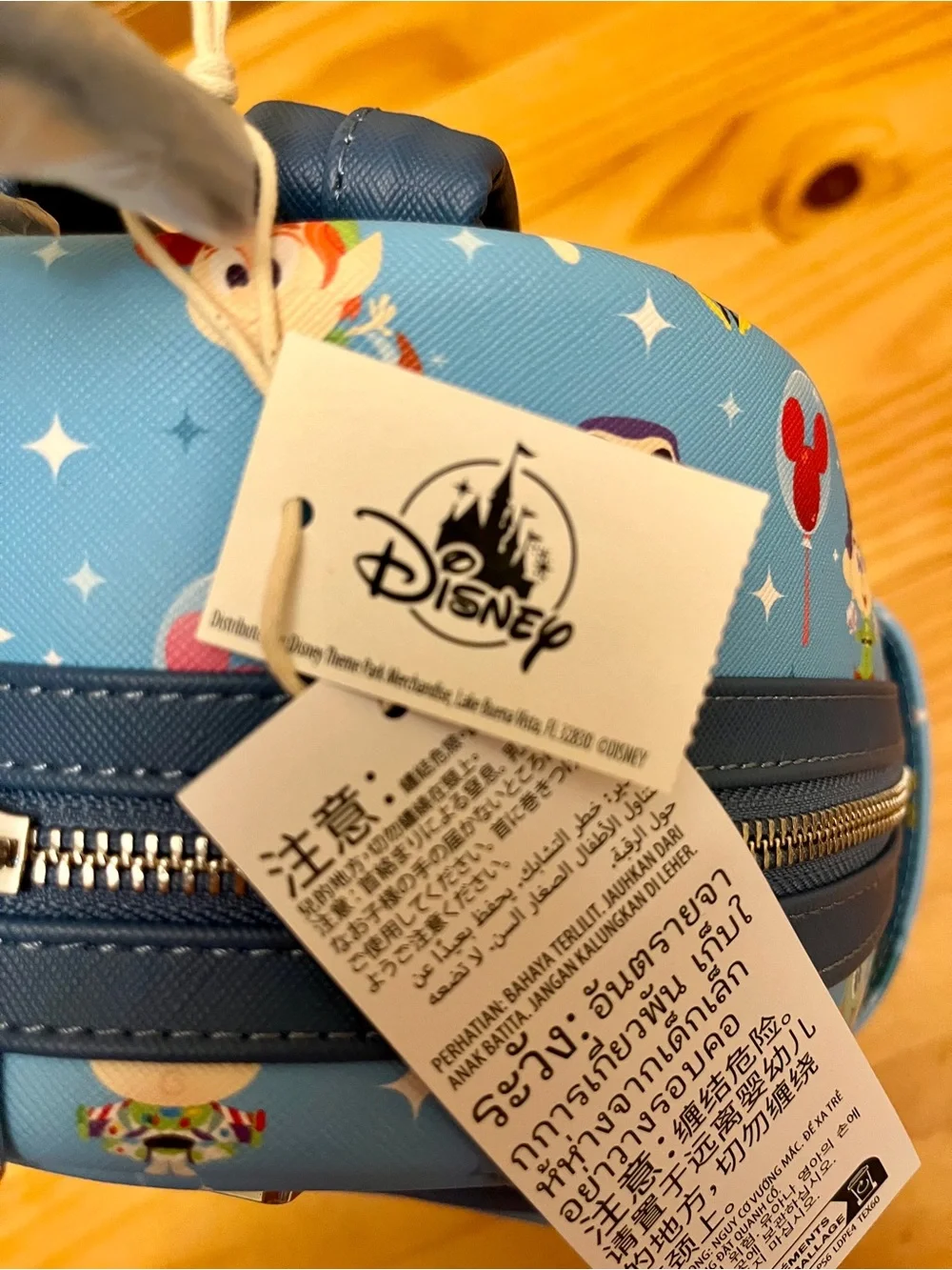 Disney Parks Loungefly Light blue Artist Jerrod Maruyama Chilbi-style icons NWT